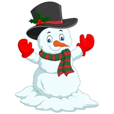 Christmas Decoration Snowman Sticker